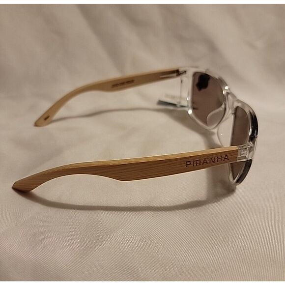 Piranha Hardy II Bamboo Temple Premium Sunglasses Clear Frames Style # 62163 - Picture 2 of 5